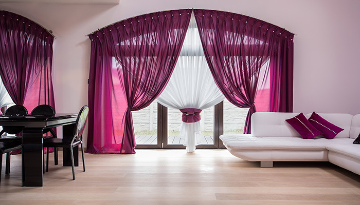 Lilac curtains